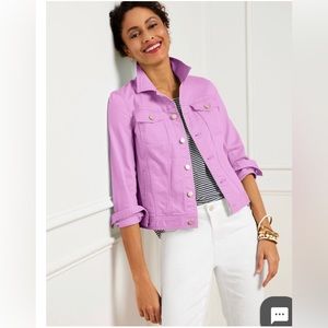 NWT Talbots Classic Lavender Jean Jacket XS